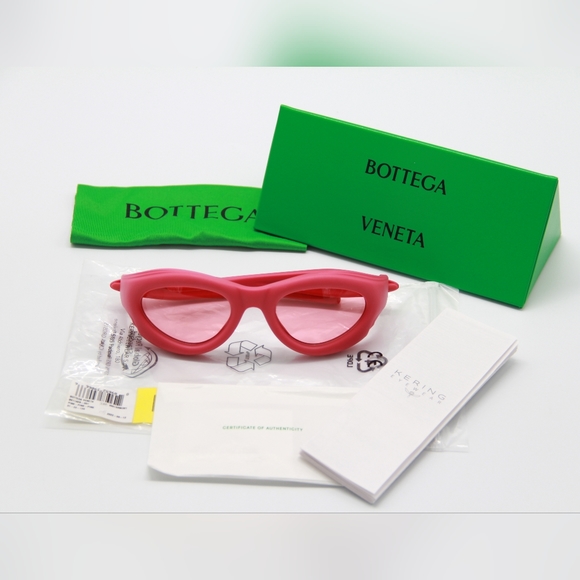 NEW BV1162S 001 BOTTEGA VENETA PINK UNISEX  SUNGLASSES - Picture 10 of 10
